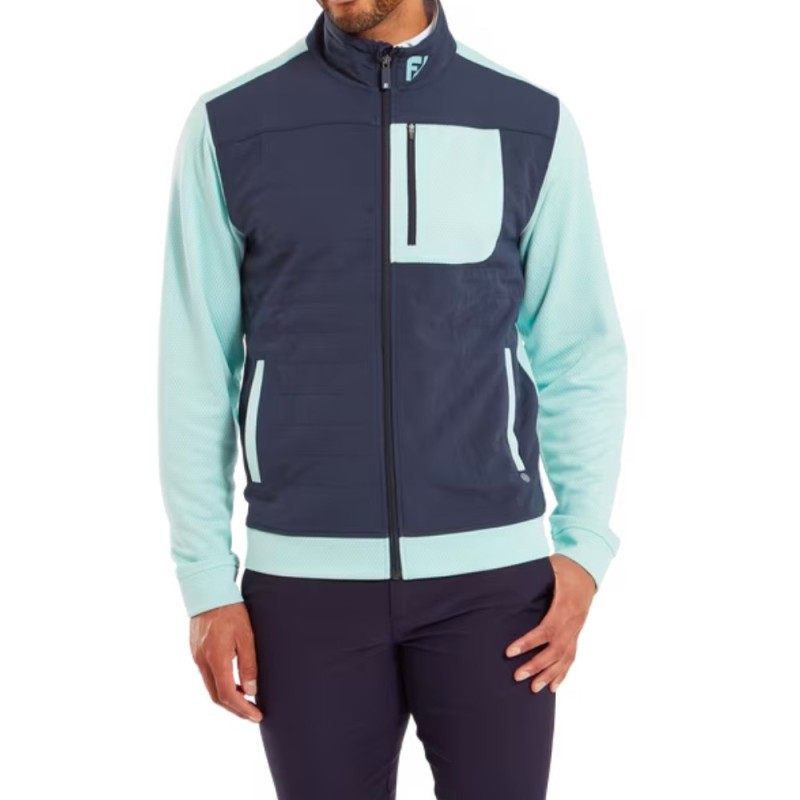 Gilet Footjoy Thermoseries XL Bleu Marine – Logo Le Beffroi – Quilté Zippé
