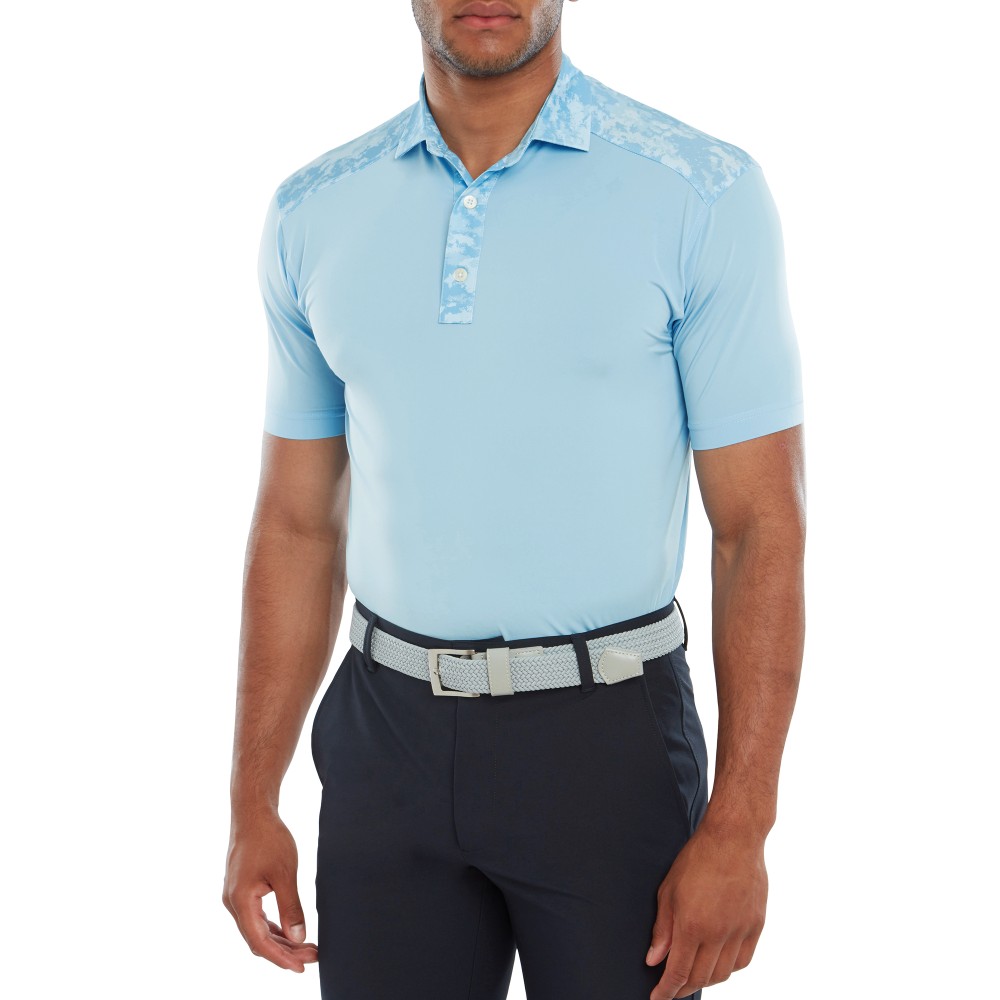 FootJoy Cloud Camo Trim Lisle Polo Shirt 23 - Image 4