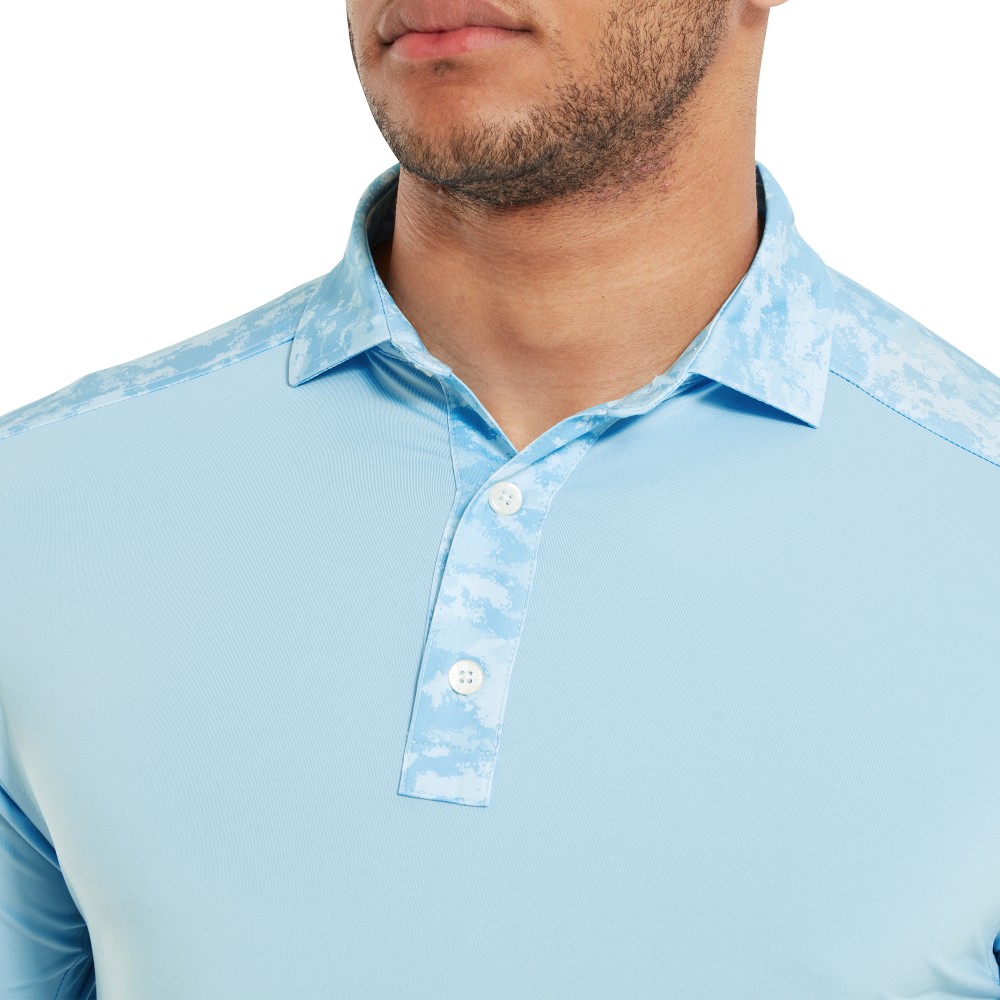 FootJoy Cloud Camo Trim Lisle Polo Shirt 23 - Image 3