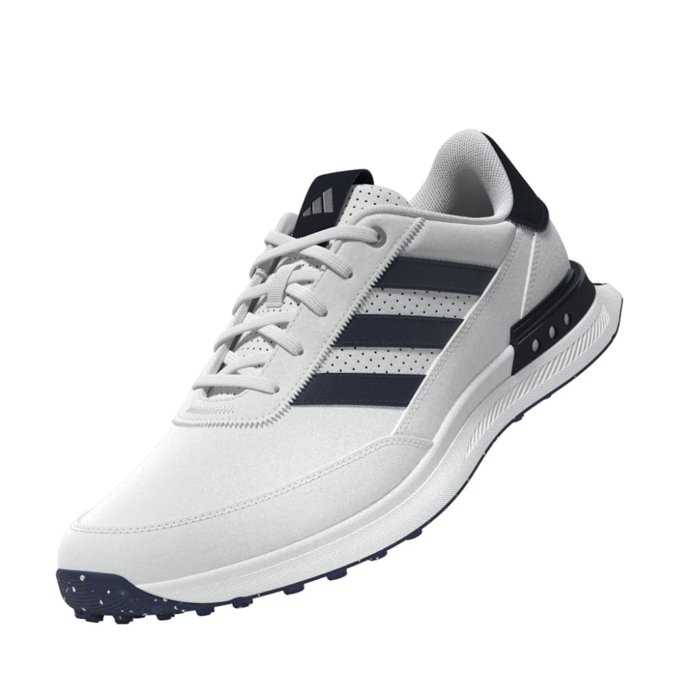 adidas S2G Spikeless Leather Golf Shoes - Cloud White / Navy - Image 5