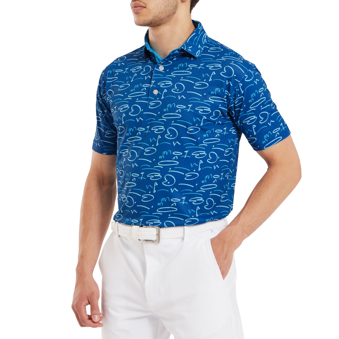 FootJoy Golf Course Doodle Polo Shirt 24 - Image 3