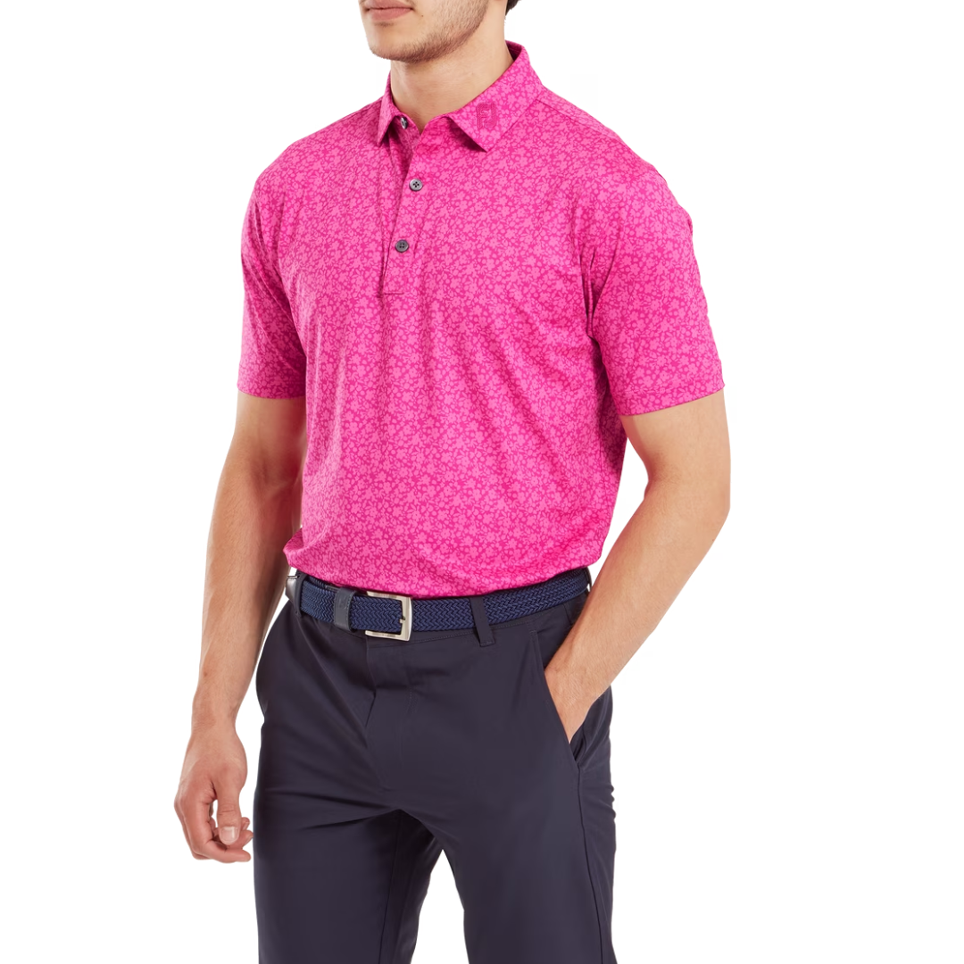 FootJoy Printed Floral Polo Shirt 24 - Image 3