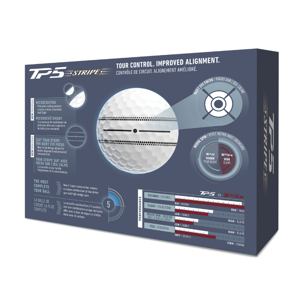 TaylorMade TP5 Stripe Golf Balls - 4 For 3 - Image 2
