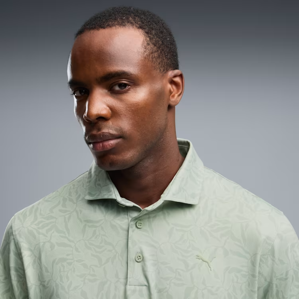 Puma CLOUDSPUN Marine Botanical Golf Polo Shirt - Image 4