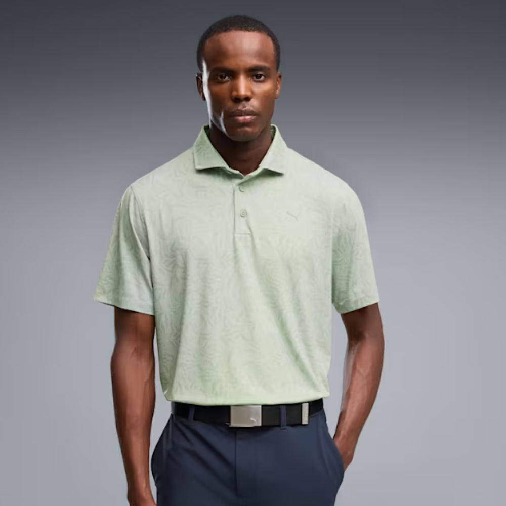 Puma CLOUDSPUN Marine Botanical Golf Polo Shirt - Image 3