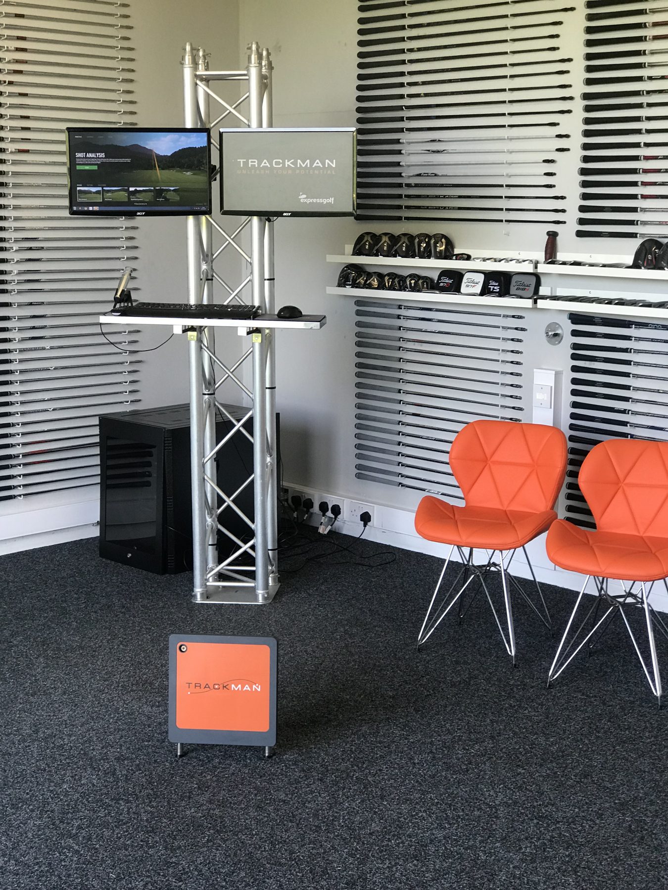 Seating area in the fitting bay