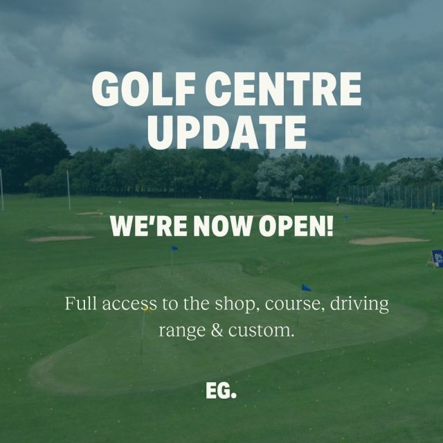 WE’RE OPEN! ⛳️

Tuesday 20th February

Full access has now resumed and we are open as usual. 🙌🏻

#EXPRESSYOURSELF