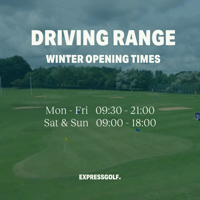 RANGE UPDATE: New Winter Opening Hours ⛳️

To allow for extra time to hand pick the range balls we will opening slightly laters on the driving range over winter.

Monday - Friday from 9:30am
Saturday and Sunday From 9am