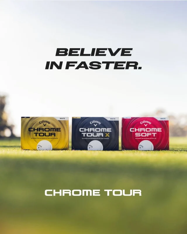 The all new Chrome family has officially launched 🚀

A brand new tour fast mantle, optimised core & layering system means more distance when it matters! 

Believe in faster. Believe in longer. 

#expressgolf #express #expressyourself #golf #golfstore #golfcourse #drivingrange #golfballs #newgear #launch