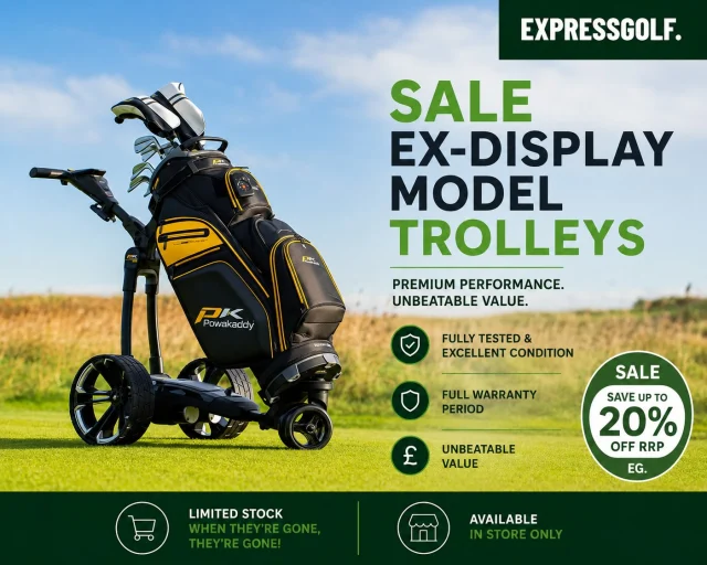 ⛳ EX-DISPLAY ELECTRIC GOLF TROLLEYS NOW ON SALE! ⛳️

Premium performance at unbeatable prices.

Our ex-display electric trolleys have been fully tested, are in excellent condition, and come with a full warranty period for complete peace of mind.

✔️ Save up to 20% off RRP
✔️ Limited stock available
✔️ In-store only

Don’t miss the chance to upgrade your golf this season for less.

#ExpressGolf #golf #golfstore #expressyourself